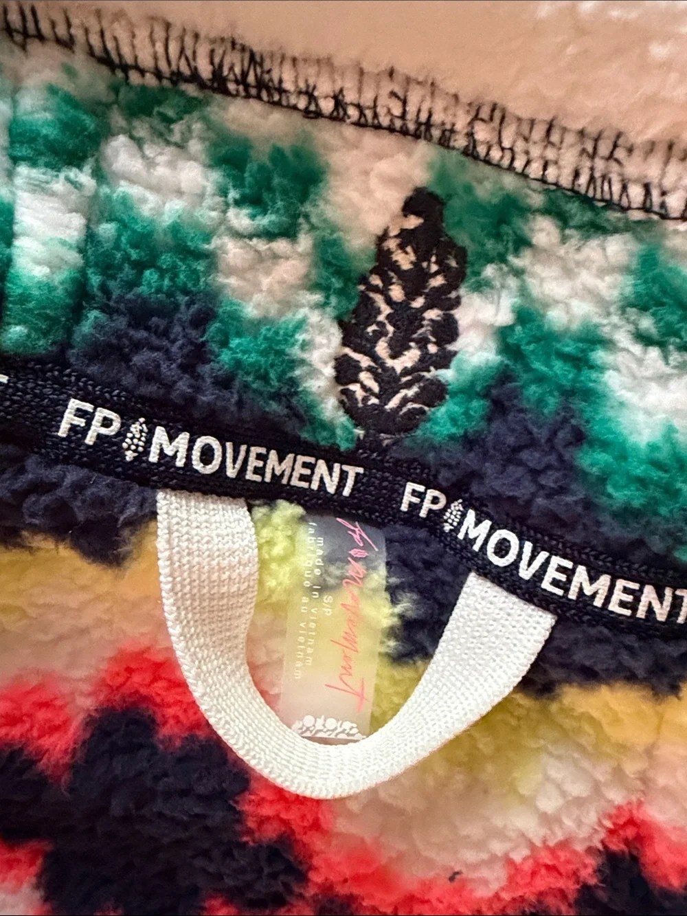 Free People Movement Mountain High Fleece Jacket Isle Knit Ivory Combo